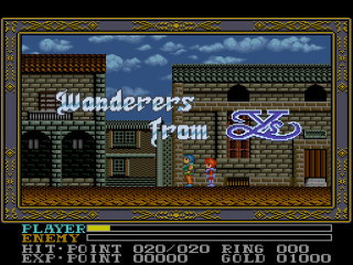Ys III Wanderers from Ys title screen for Super Nintendo